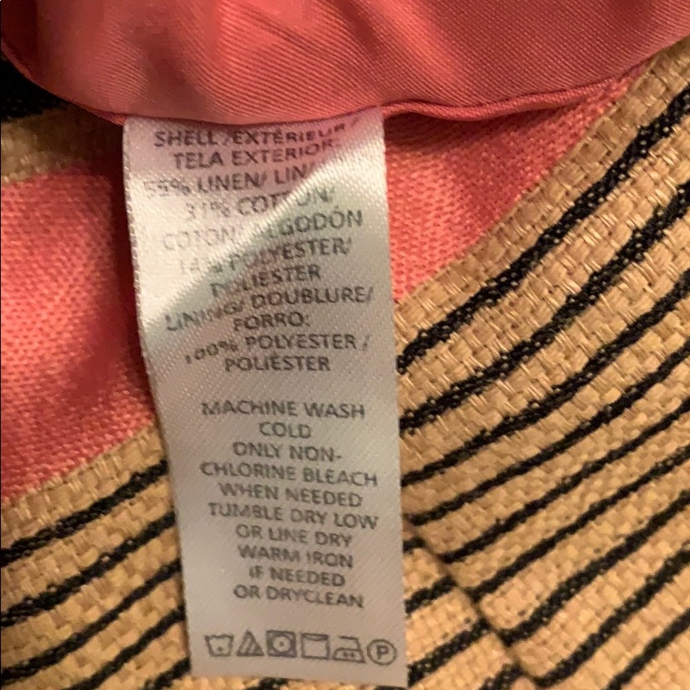 {LOFT}Sz 6 Pink/Beige/Blk Striped Mini Skirt - Picture 5 of 5